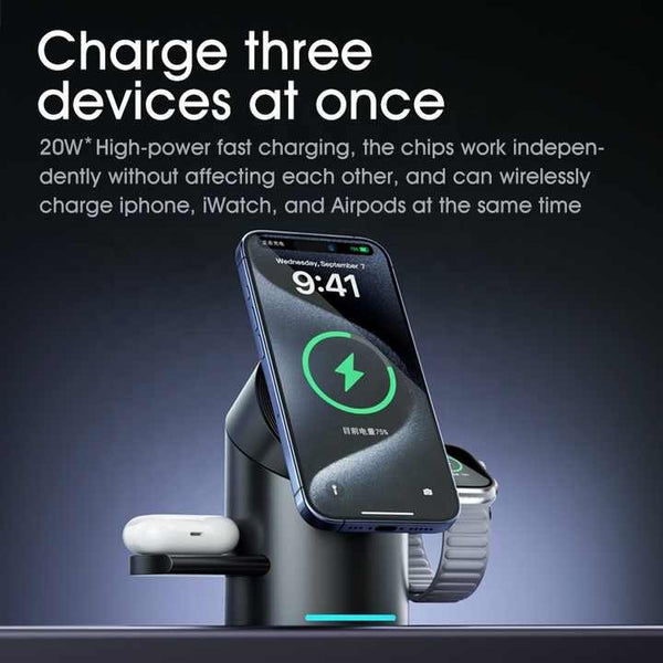 3 in 1 Wireless Charging Station....free delivery all uae